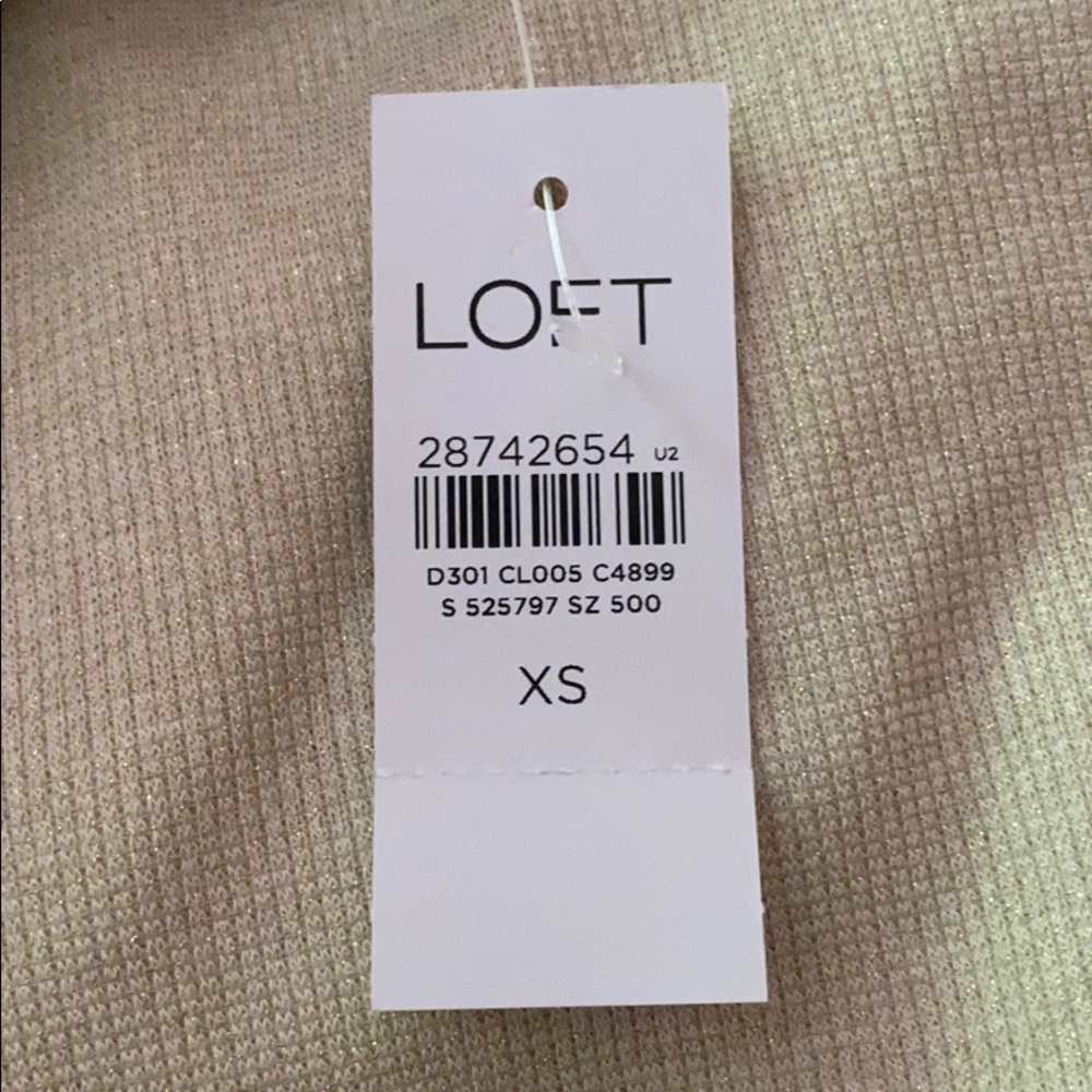 NWT Loft Shimmer Ribbed Top - Picture 3 of 3